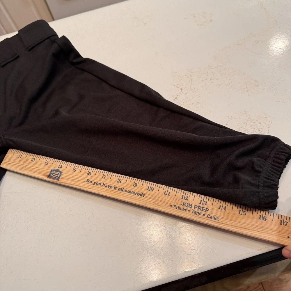 NEW Rawlings Youth Baseball Pants‎ SZ M Belt Loops Black Elastic Softball Sports